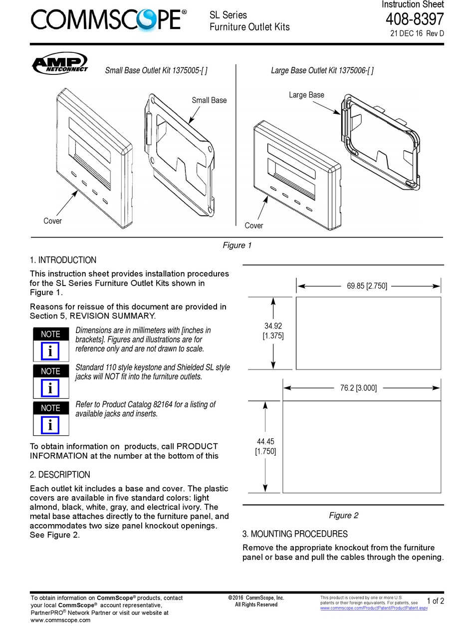 COMMSCOPE AMP NETCONNECT SL SERIES INSTRUCTION SHEET Pdf Download ...