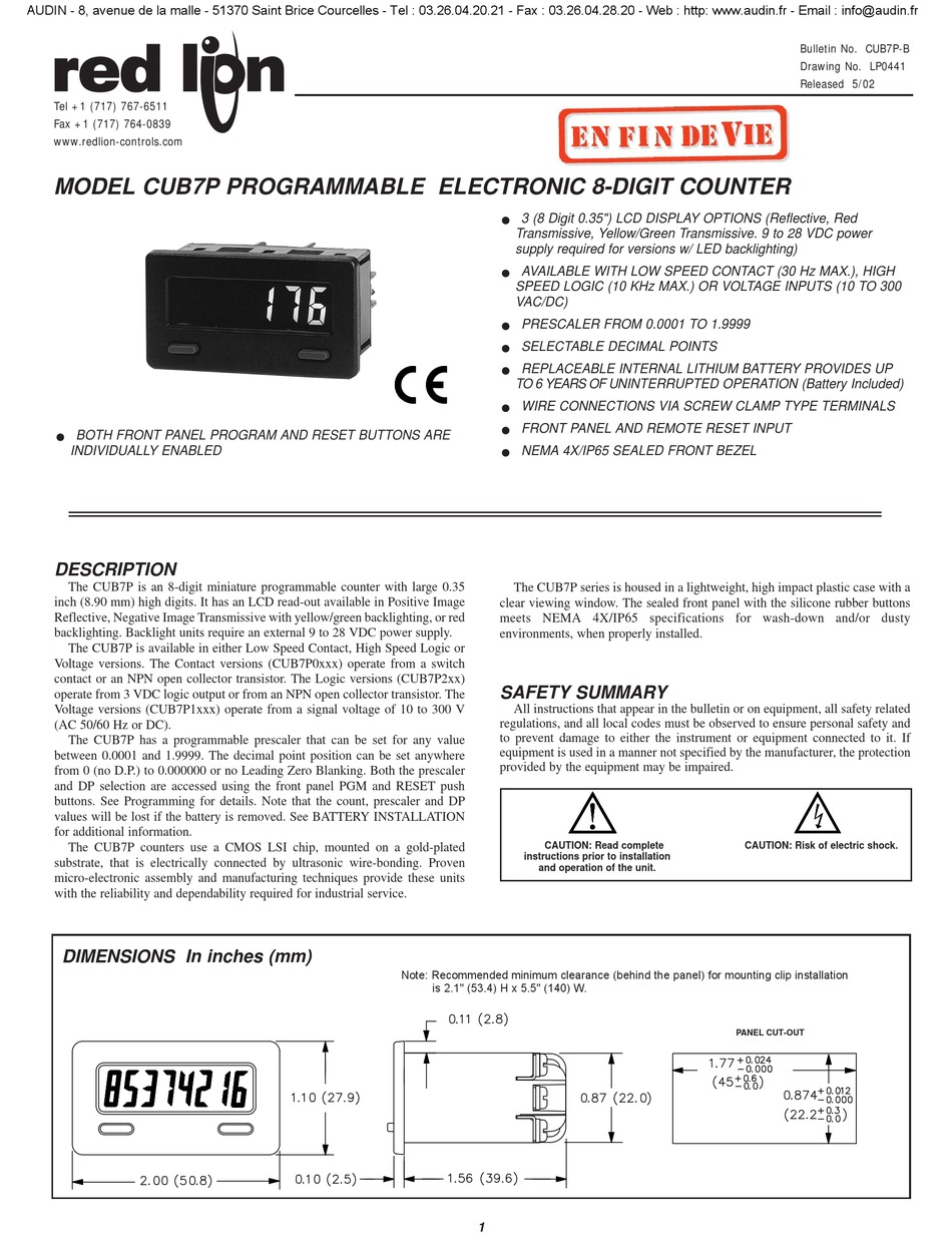 red-lion-cub7p0-manual-pdf-download-manualslib