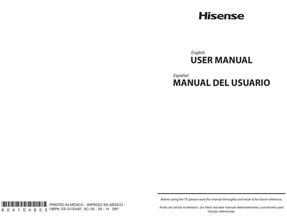 HISENSE 40K368AW USER MANUAL Pdf Download | ManualsLib