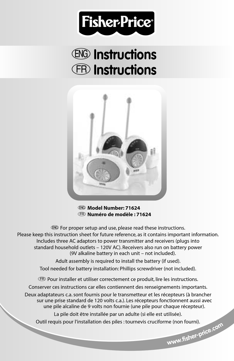 FISHER PRICE 71624 INSTRUCTIONS MANUAL Pdf Download ManualsLib   1 71624 