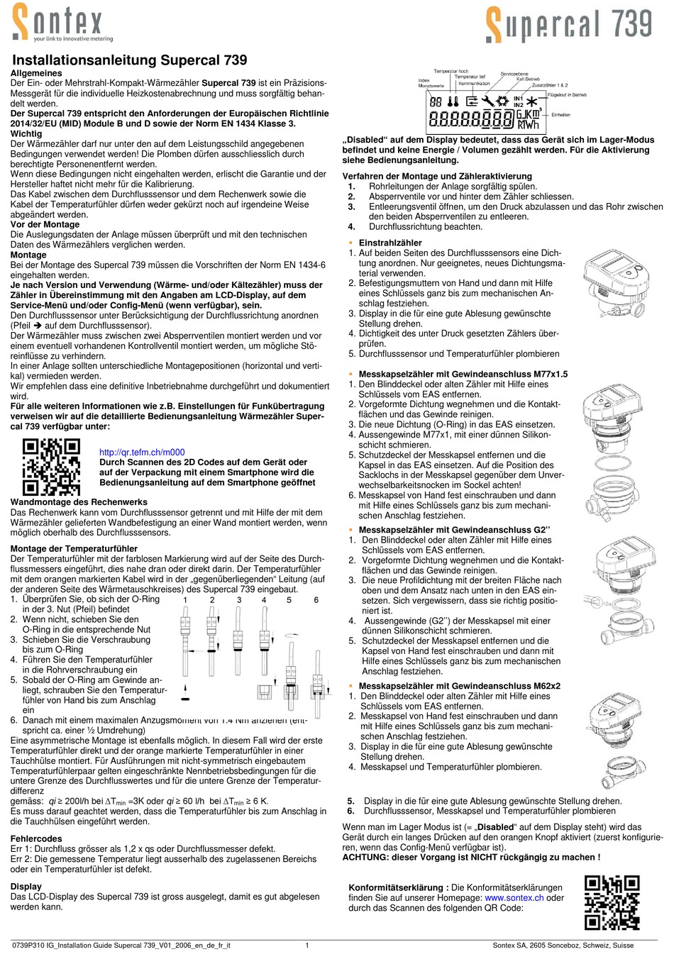 Sontex Supercal Installation Manual Pdf Download Manualslib