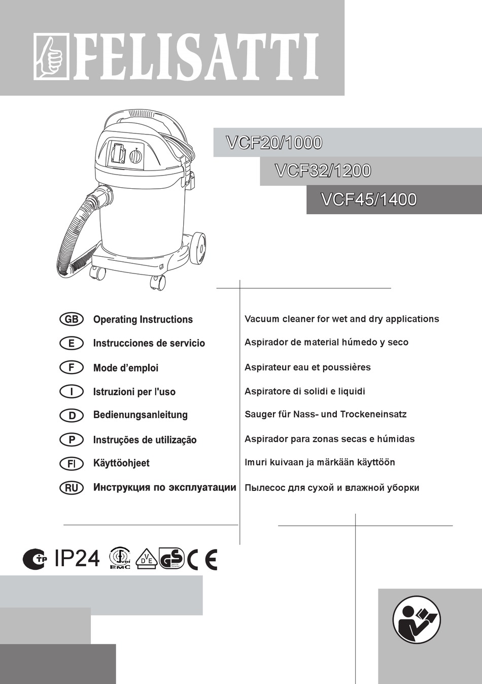 Felisatti Vcf20 1000 Operating Instructions Manual Pdf Download