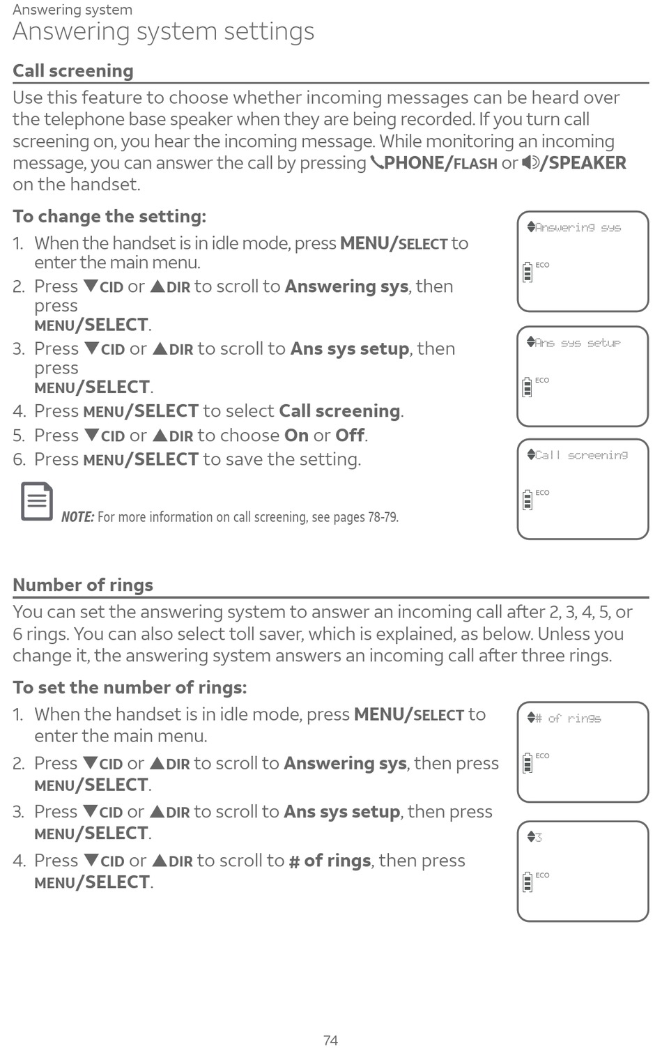 call-screening-number-of-rings-at-t-bl102-complete-user-s-manual