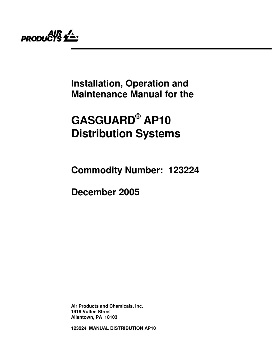 AIR PRODUCTS GASGUARD AP10 INSTALLATION, OPERATION AND MAINTENANCE