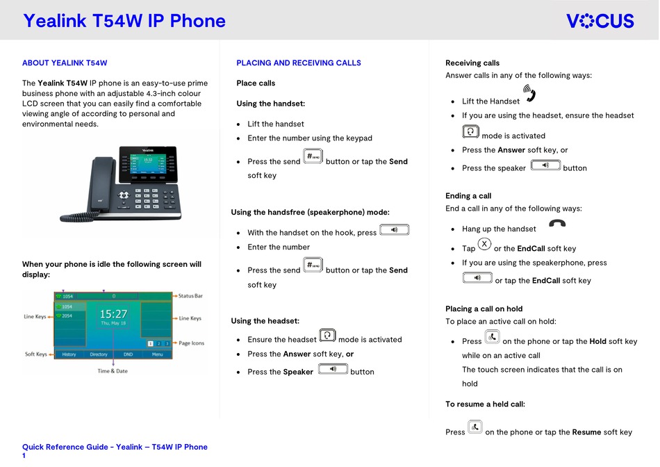 Yealink T W Quick Reference Manual Pdf Download Manualslib