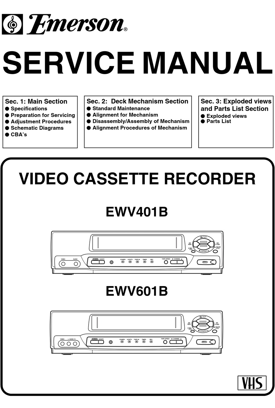 EMERSON EWV401B SERVICE MANUAL Pdf Download | ManualsLib