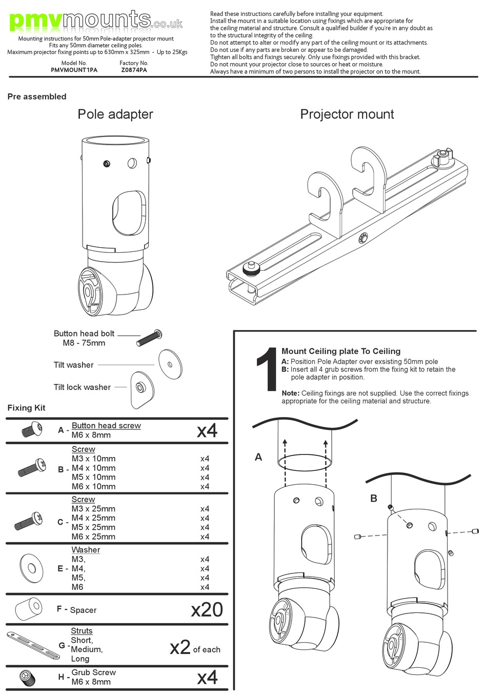 pmv-mounts-pmvmount1pa-mounting-instructions-pdf-download-manualslib