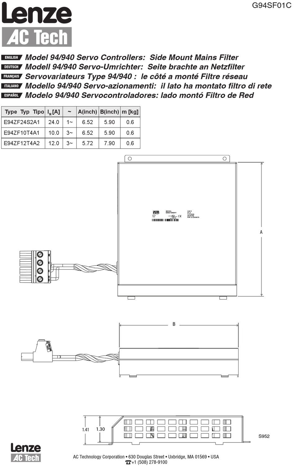 LENZE AC TECH 94/940 QUICK START MANUAL Pdf Download ManualsLib