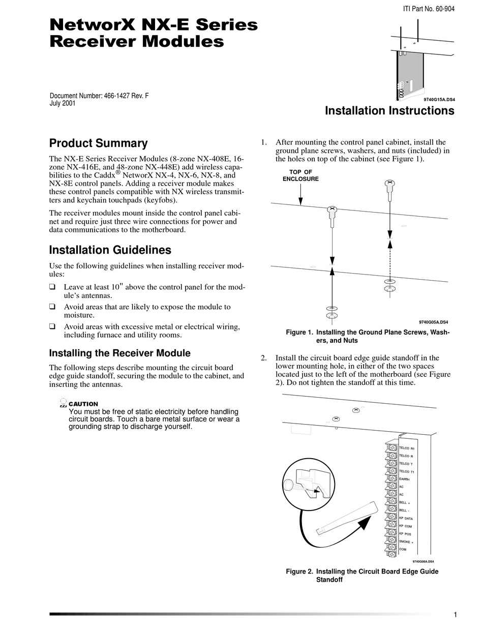 NETWORX NX-E SERIES INSTALLATION INSTRUCTIONS MANUAL Pdf Download ...