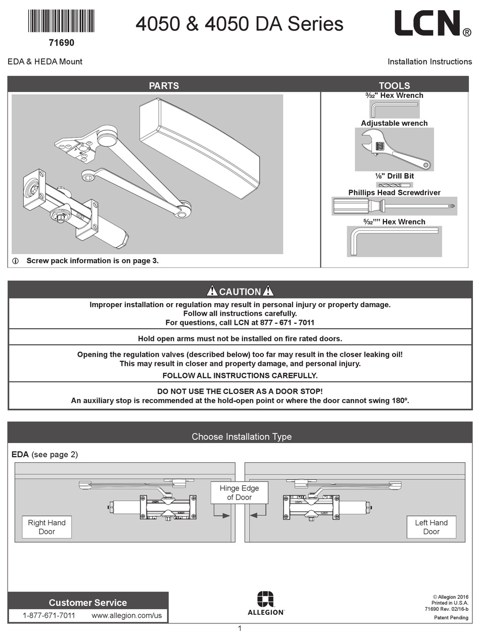 LCN 4050 SERIES INSTALLATION INSTRUCTIONS MANUAL Pdf Download | ManualsLib