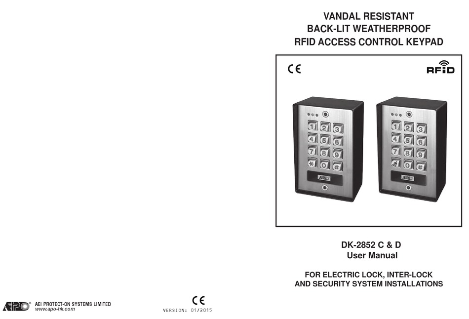 AEI PROTECT-ON SYSTEMS DK-2852C USER MANUAL Pdf Download | ManualsLib