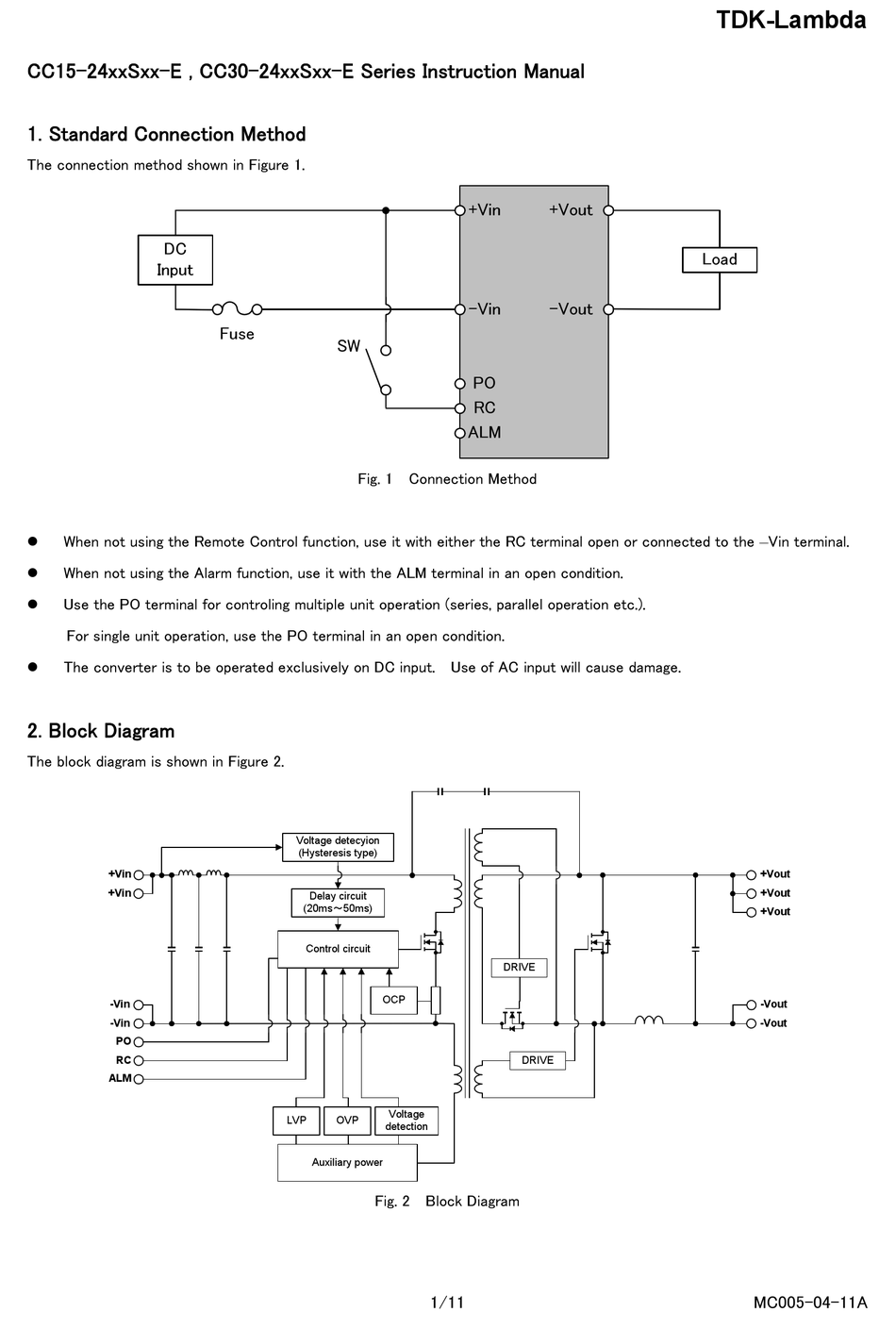 Tdk Lambda Cc P E Series Instruction Manual Pdf Download Manualslib 5758