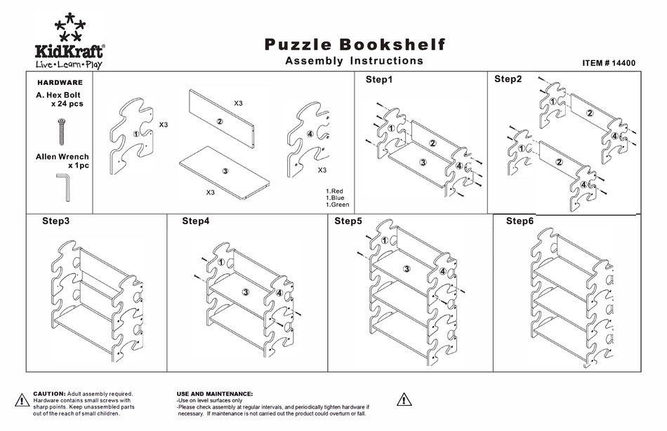 KIDKRAFT 14400 ASSEMBLY INSTRUCTIONS MANUAL Pdf Download ManualsLib   1 14400 