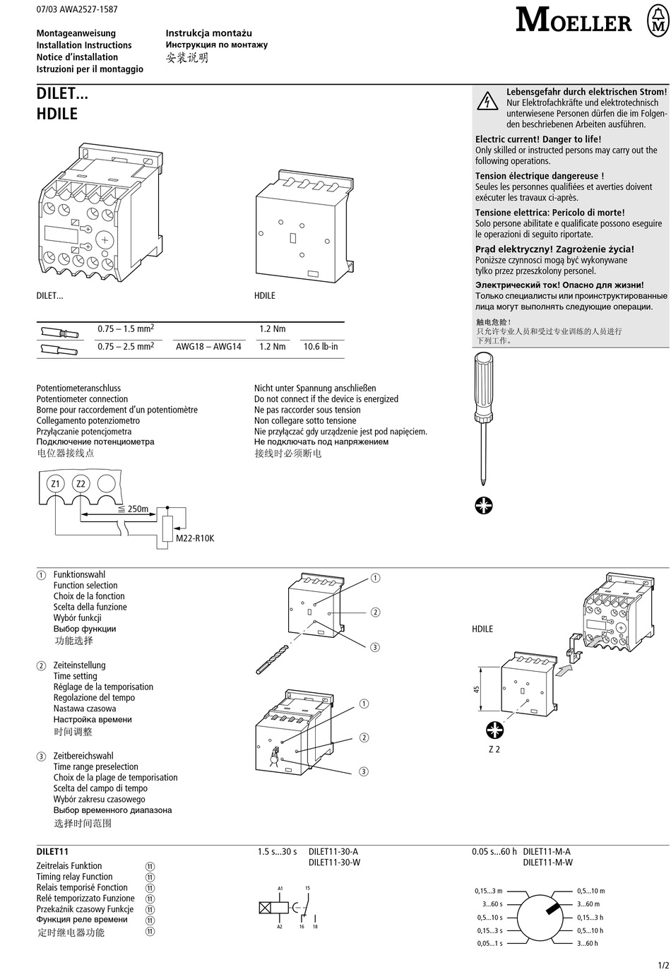 moeller-dilet-series-installation-instructions-pdf-download-manualslib