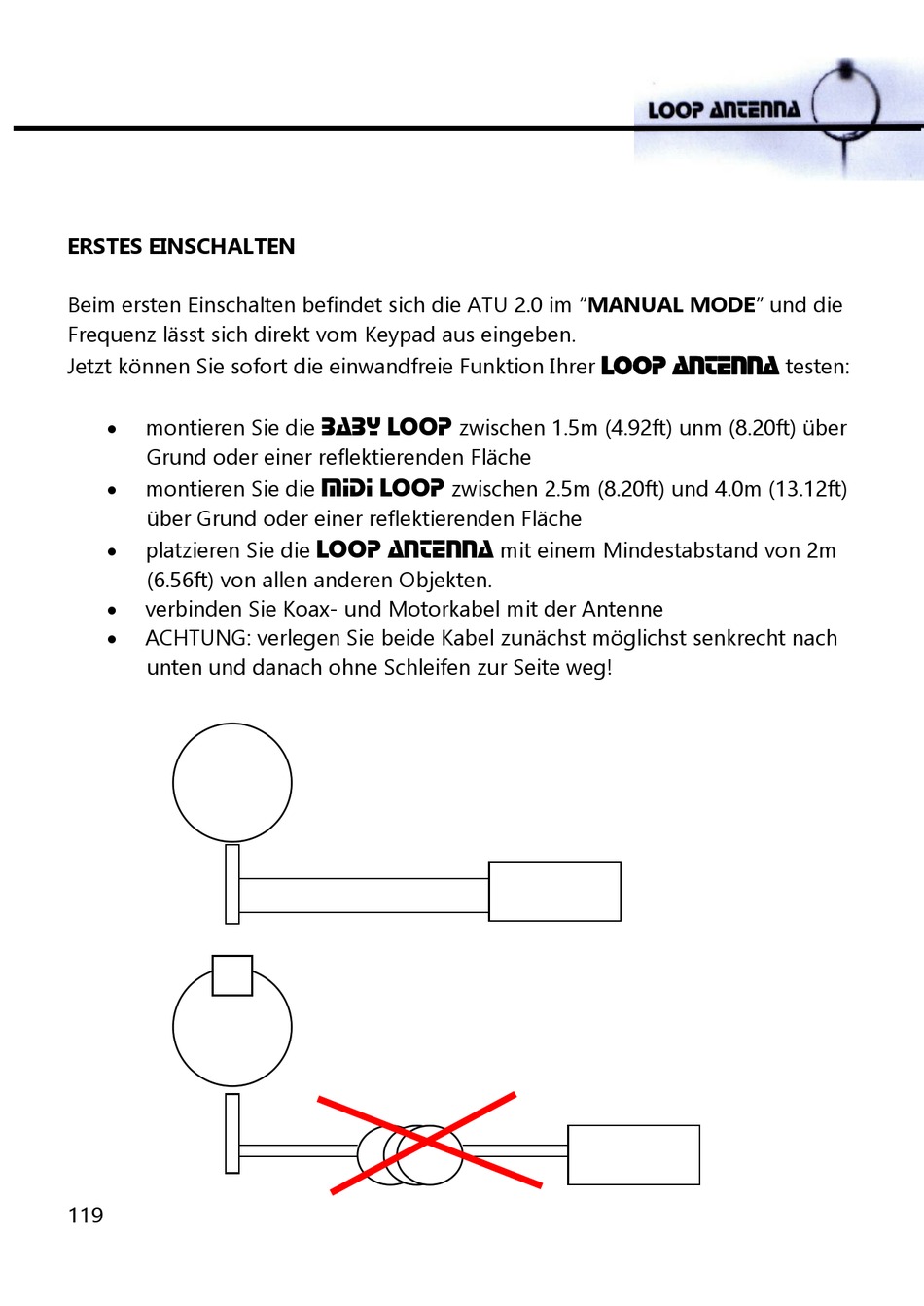 Erstes Einschalten Loop Antenna Ciro Mazzoni I3VHF Loop Antenna