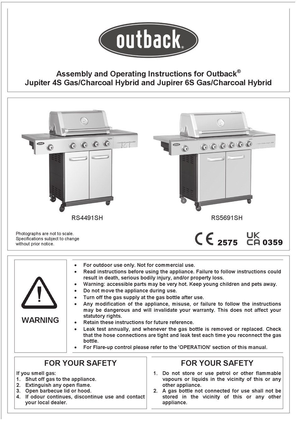 OUTBACK JUPITER 4S ASSEMBLY AND OPERATING INSTRUCTIONS MANUAL Pdf ...