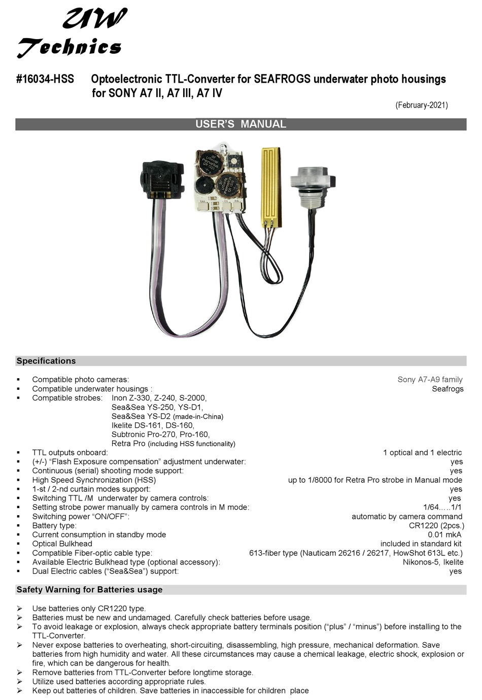 UW TECHNICS 16034HSS USER MANUAL Pdf Download ManualsLib
