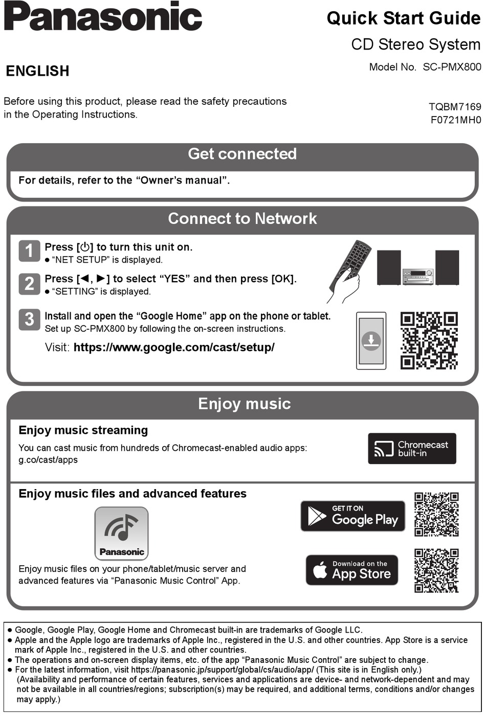 Panasonic Sc Pmx Quick Start Manual Pdf Download Manualslib