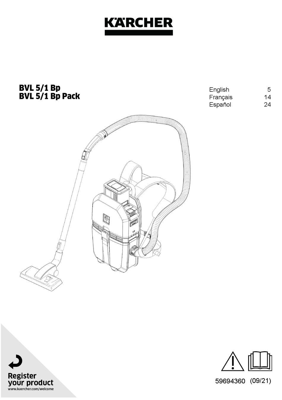 KÄRCHER BVL 5/1 BP MANUAL Pdf Download ManualsLib