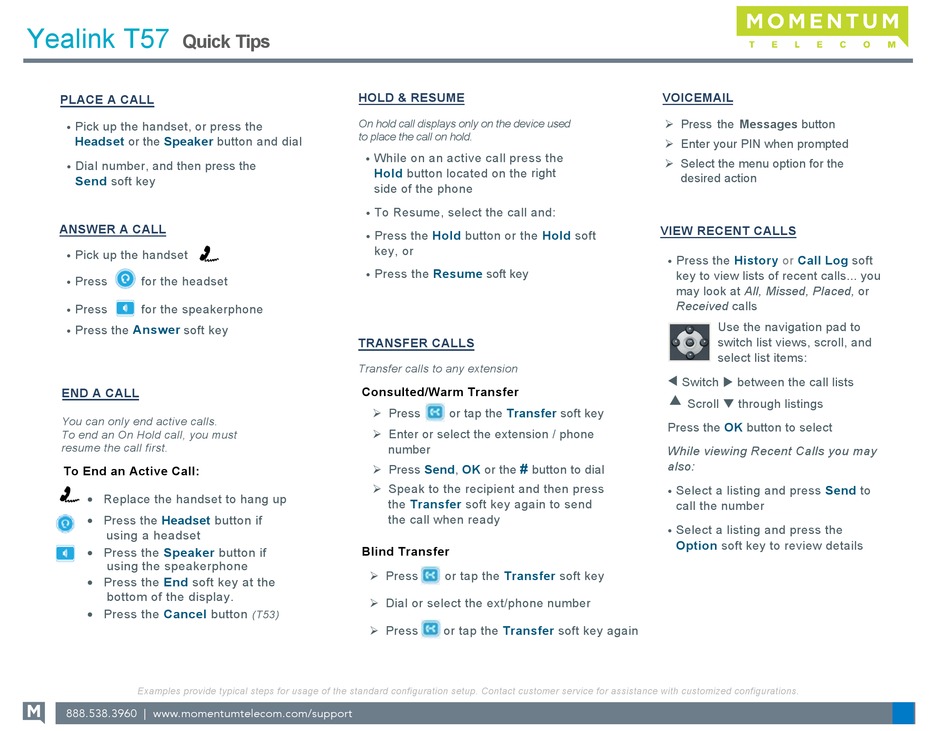 YEALINK T57 QUICK TIPS Pdf Download ManualsLib