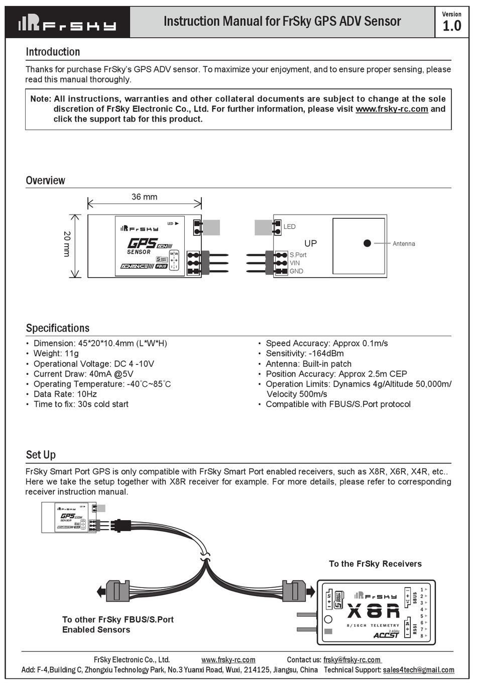 FRSKY GPS ADV INSTRUCTION MANUAL Pdf Download | ManualsLib