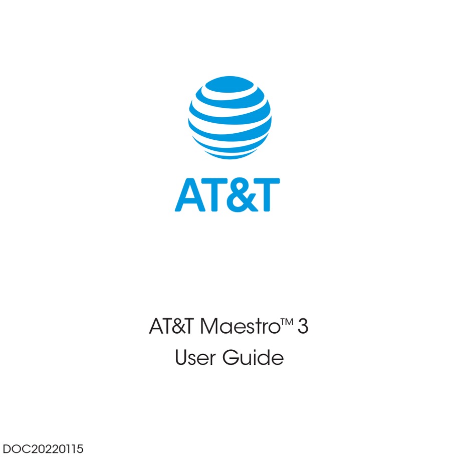 AT&T MAESTRO 3 USER MANUAL Pdf Download ManualsLib