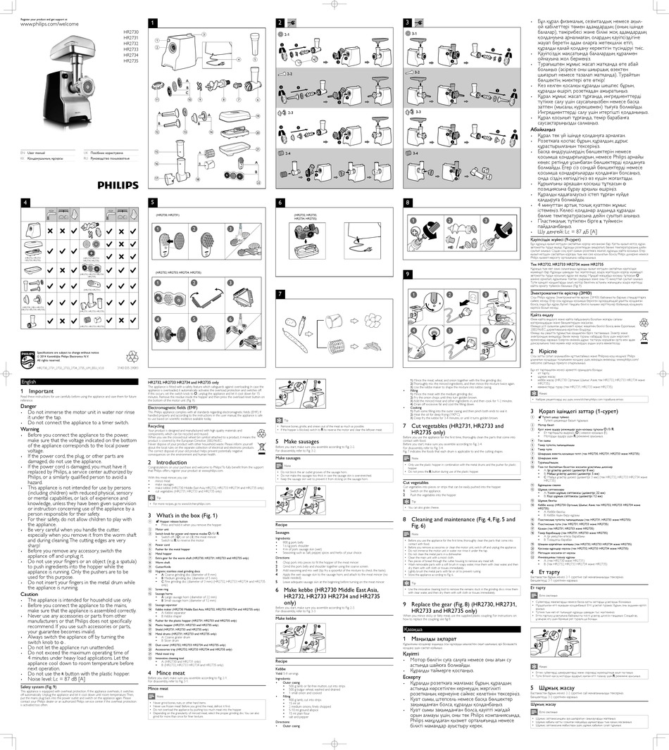 PHILIPS HR2730 USER MANUAL Pdf Download | ManualsLib