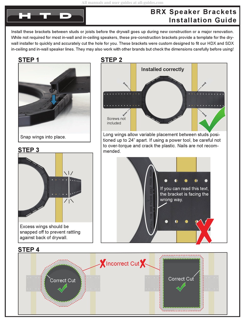 HTD BRX-R65 INSTALLATION MANUAL Pdf Download | ManualsLib