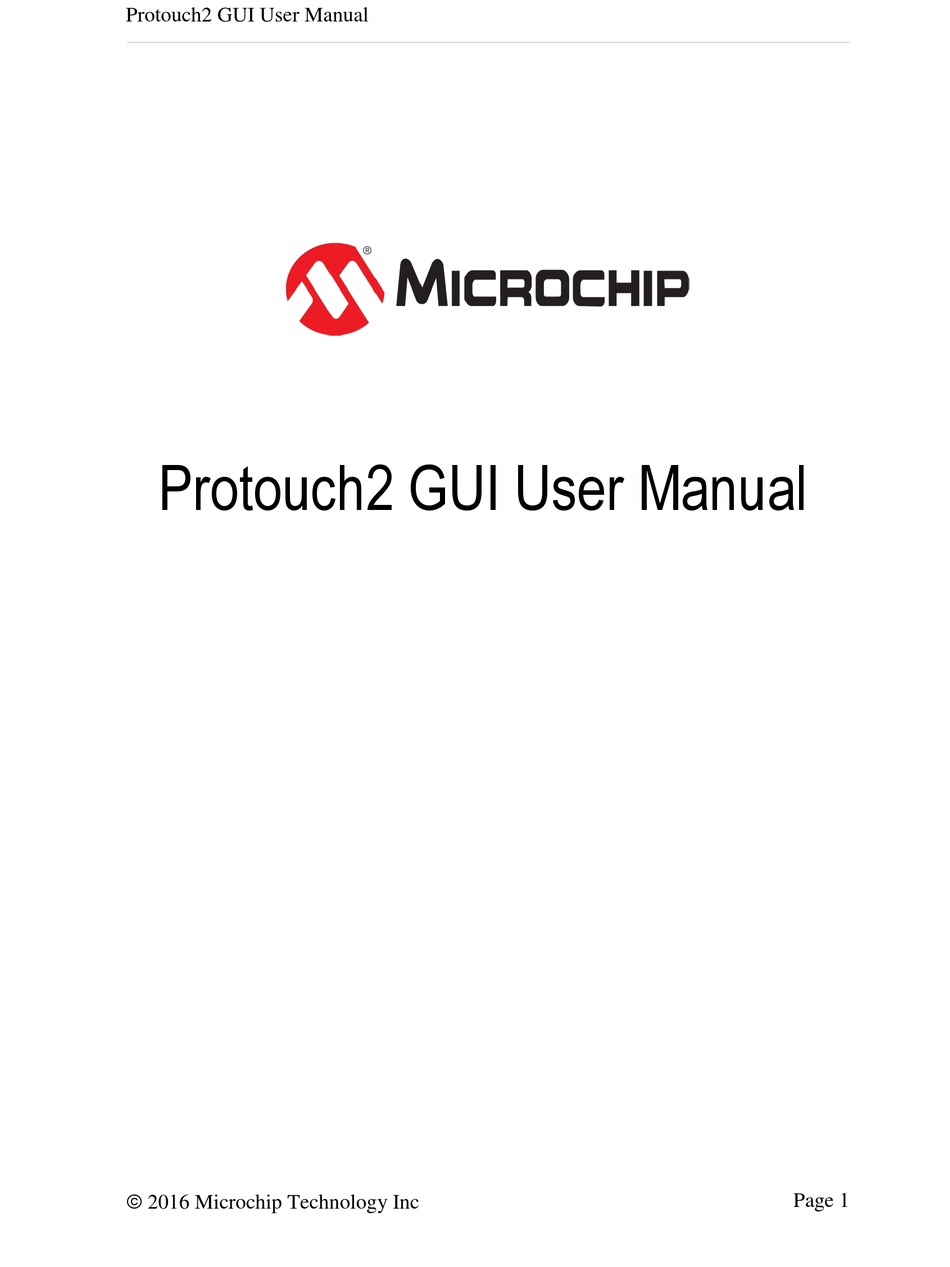 MICROCHIP TECHNOLOGY PROTOUCH2 USER MANUAL Pdf Download | ManualsLib