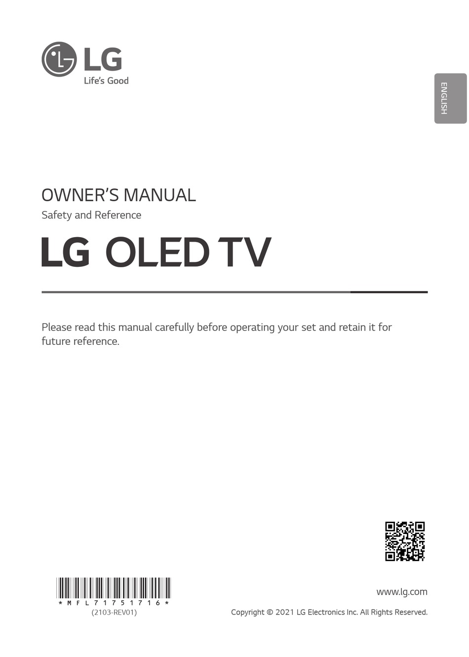 LG OLED77B1PVA.AMF OWNER'S MANUAL Pdf Download | ManualsLib