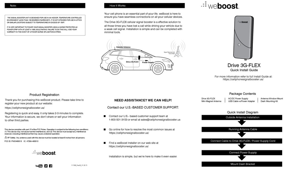 WEBOOST 470113 QUICK INSTALL MANUAL Pdf Download ManualsLib