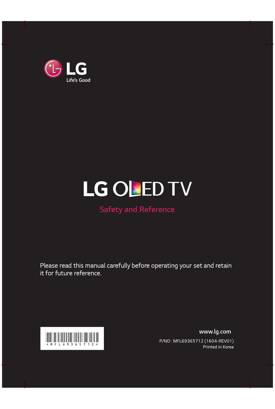 LG OLED65B6V OWNER'S MANUAL Pdf Download | ManualsLib