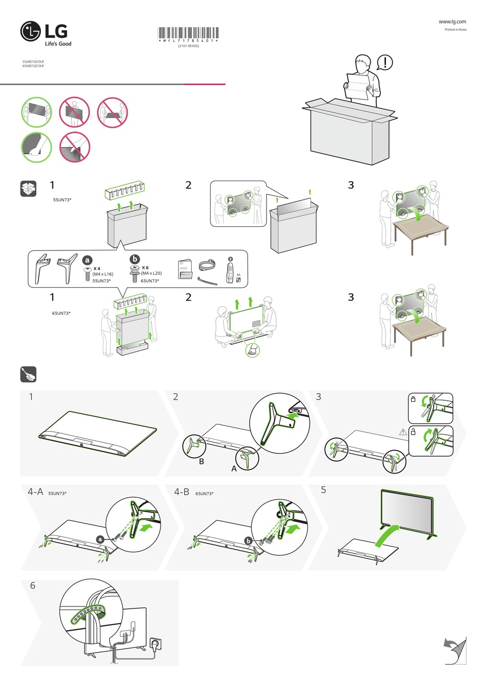 LG 55UN732C0UF MANUAL Pdf Download | ManualsLib