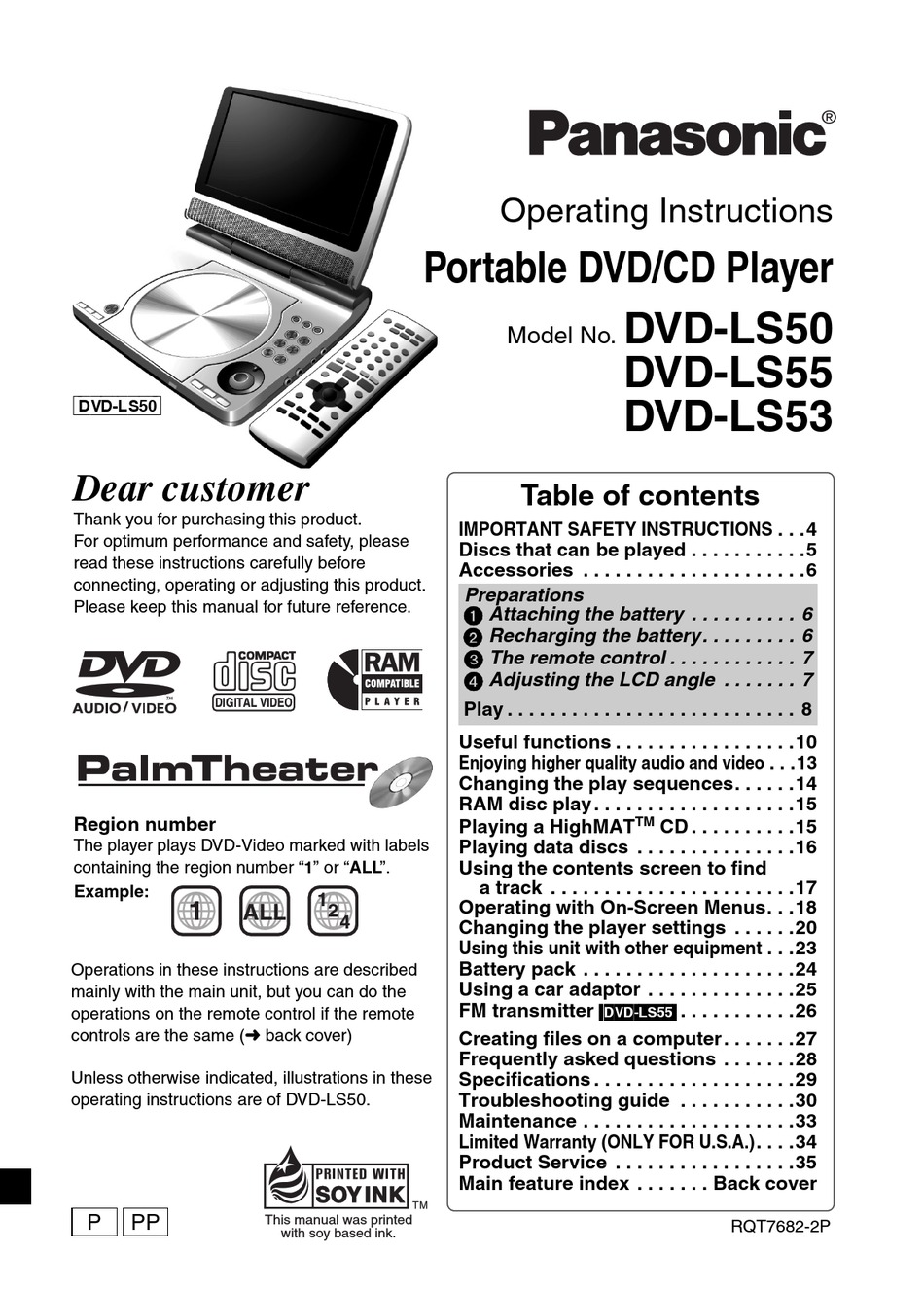 PANASONIC DVDLS55EE OPERATING INSTRUCTIONS MANUAL Pdf Download ManualsLib