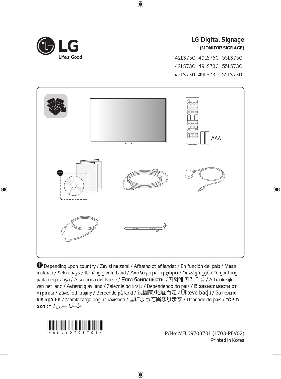 LG 55LS73C OWNER'S MANUAL Pdf Download | ManualsLib