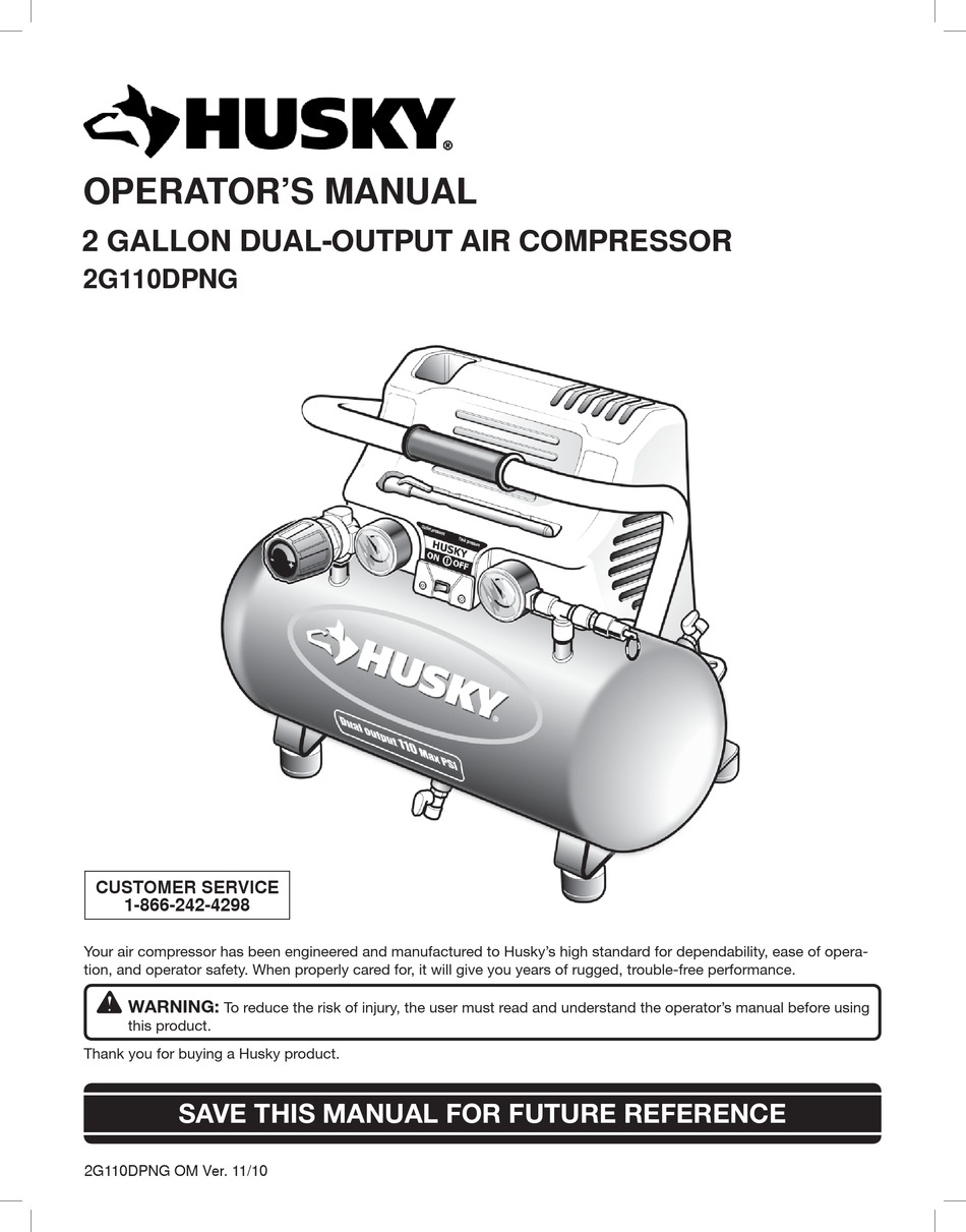 Husky 2g110dpng Operators Manual Pdf Download Manualslib 0269