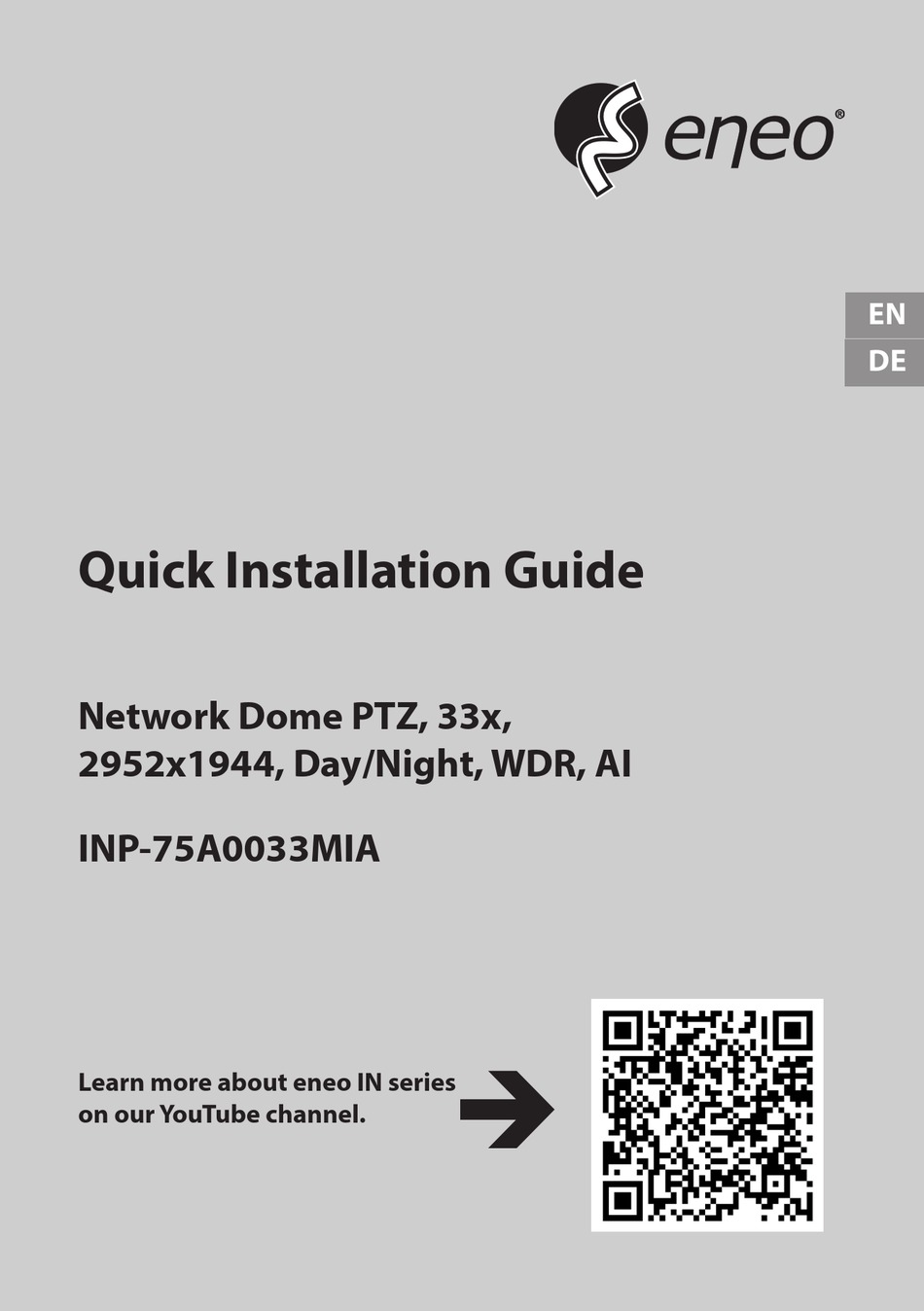 ENEO INP-75A0033MIA QUICK INSTALLATION MANUAL Pdf Download | ManualsLib