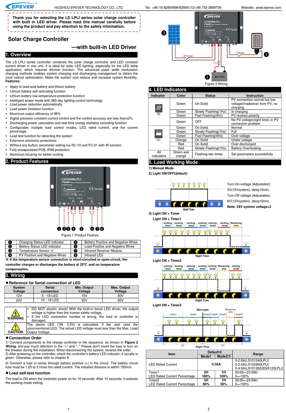 EPEVER LS LPLI SERIES MANUAL Pdf Download | ManualsLib