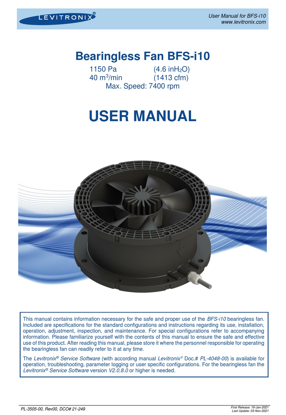 LEVITRONIX BFS-I10 USER MANUAL Pdf Download | ManualsLib