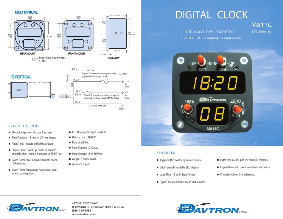 DAVTRON M811C MANUAL Pdf Download | ManualsLib