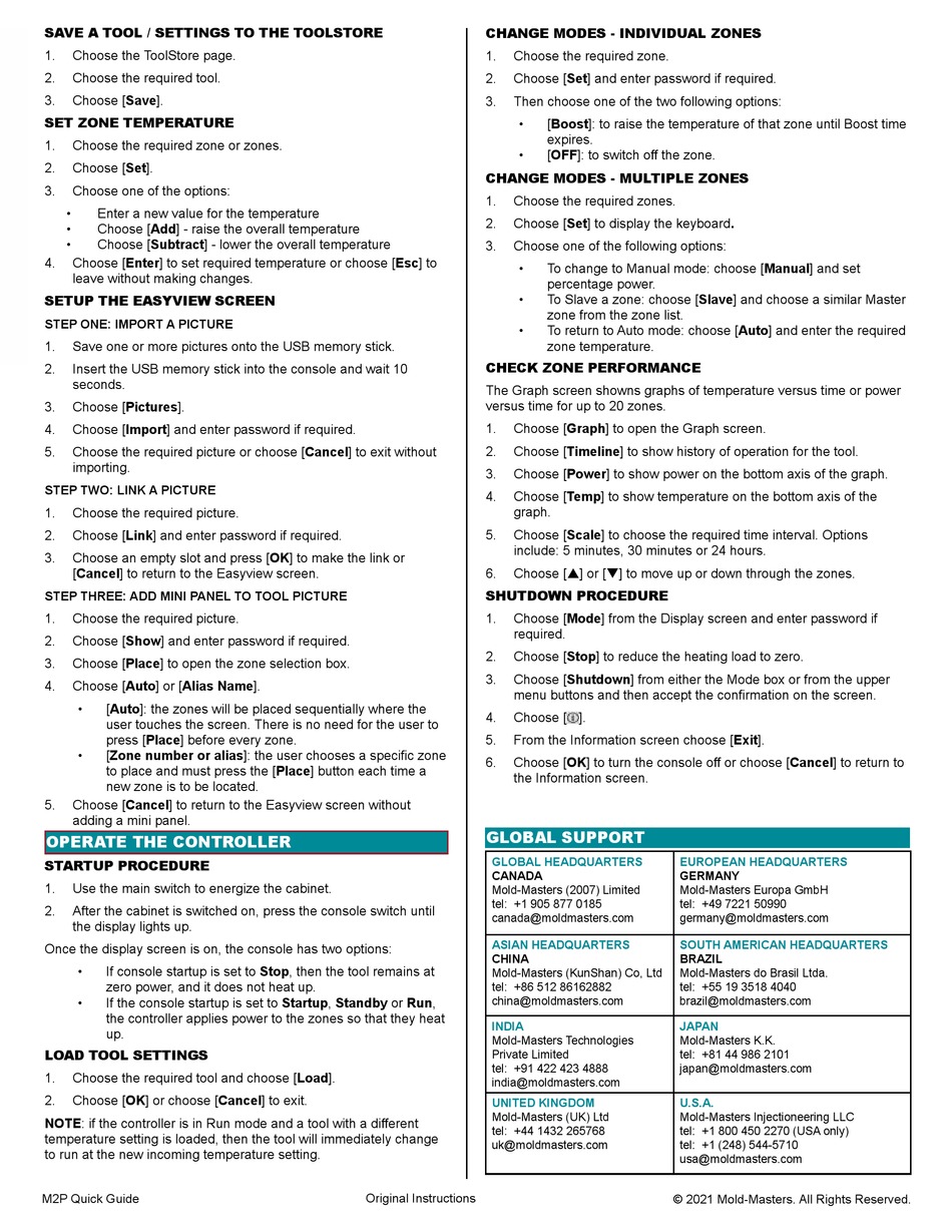 MOLD-MASTERS TEMPMASTER M2 PLUS QUICK MANUAL Pdf Download | ManualsLib