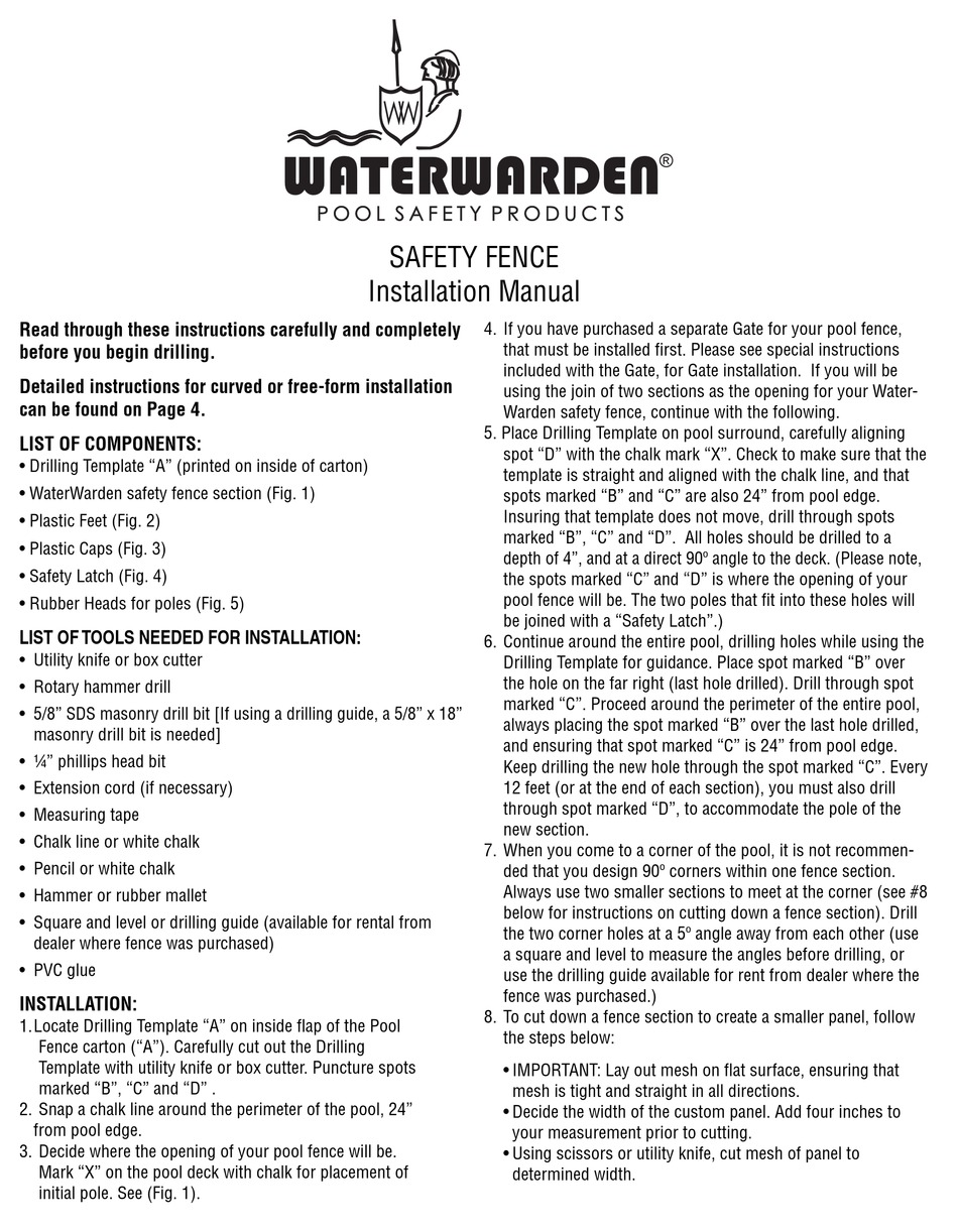 waterwarden-safety-fence-installation-manual-pdf-download-manualslib