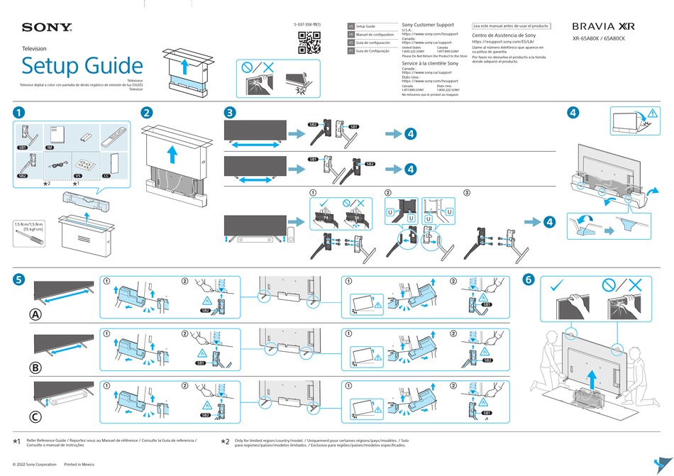 SONY BRAVIA XR65A80K SETUP MANUAL Pdf Download ManualsLib