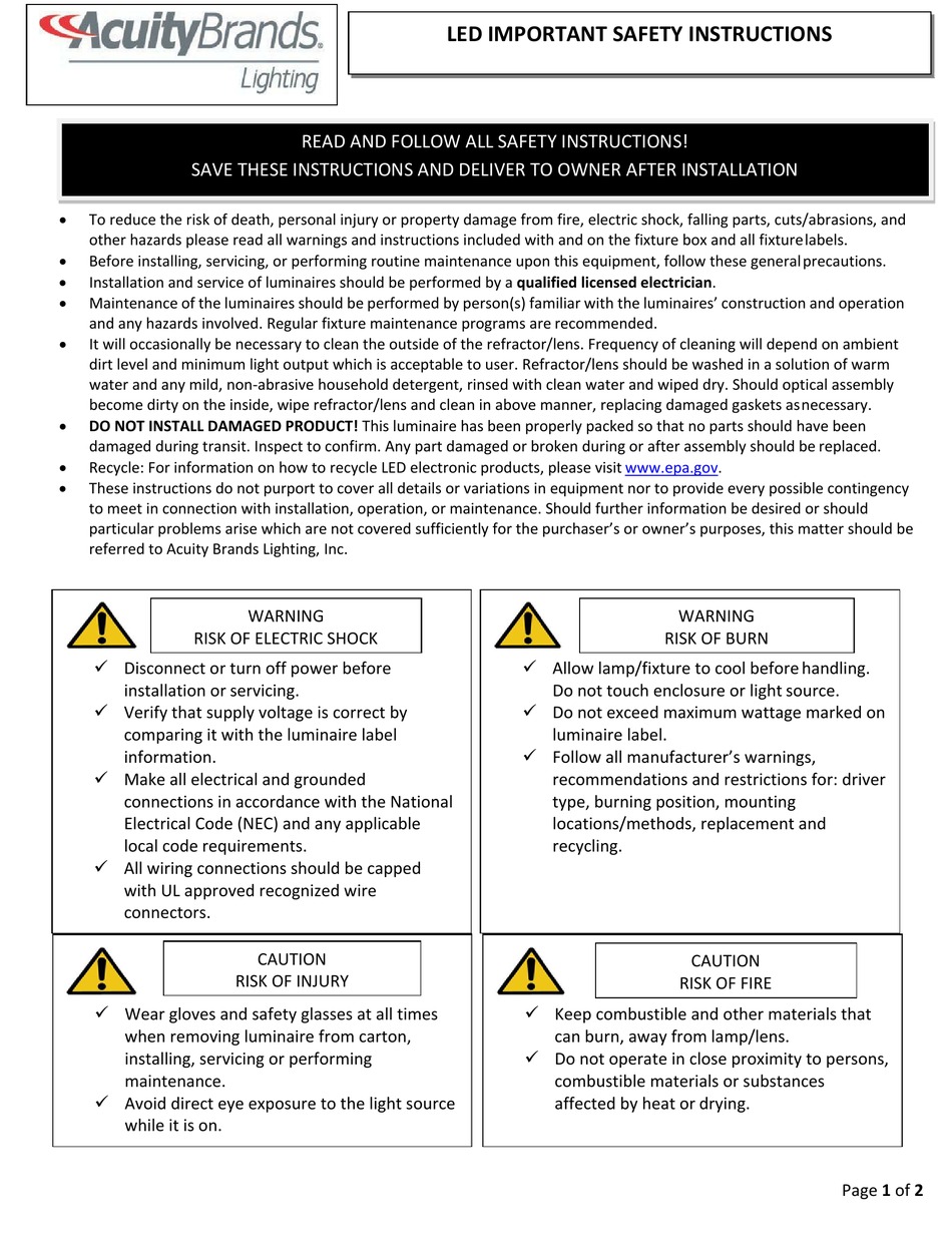 HOLOPHANE DORCHESTER LED INSTALLATION AND MAINTENANCE MANUAL Pdf ...