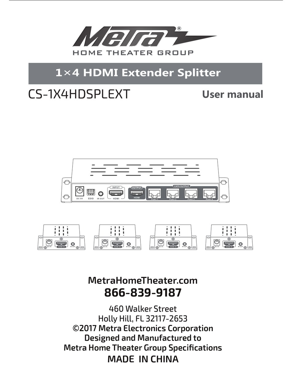 METRA ELECTRONICS CS-1X4HDSPLEXT USER MANUAL Pdf Download | ManualsLib