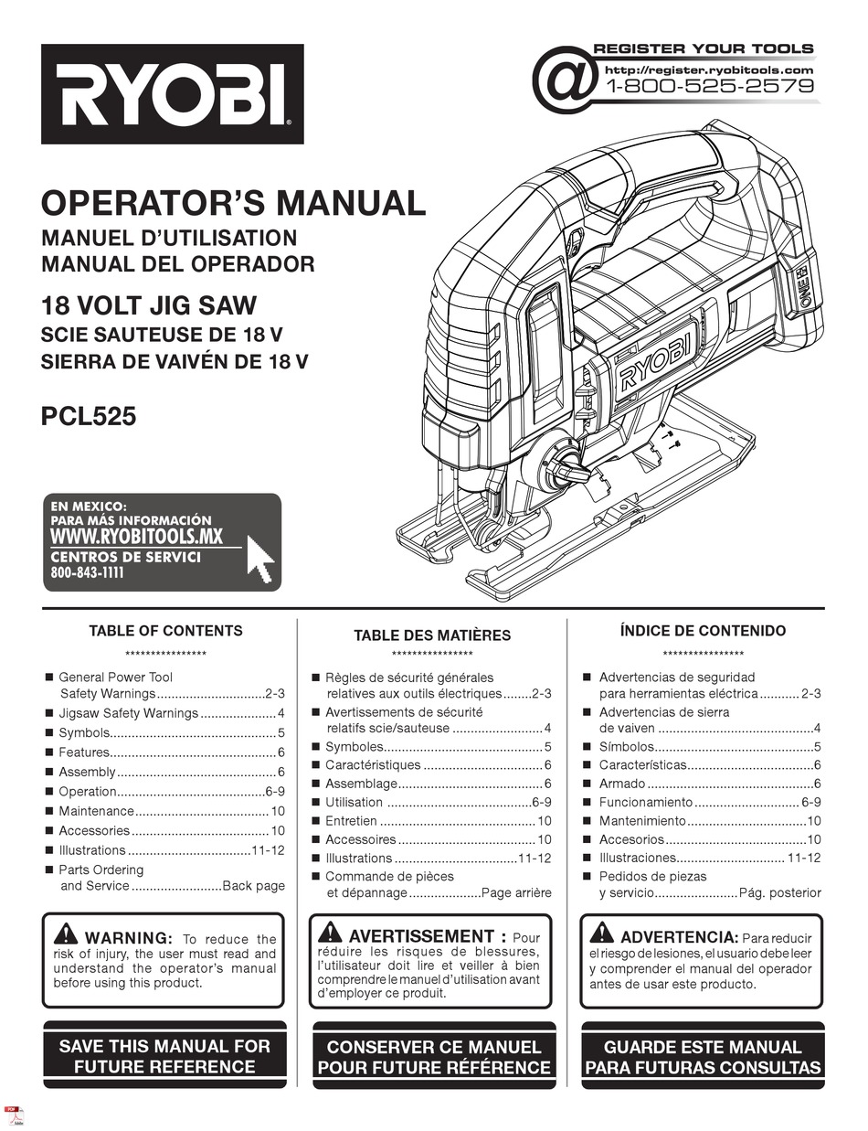 Ryobi Pcl Operator S Manual Pdf Download Manualslib