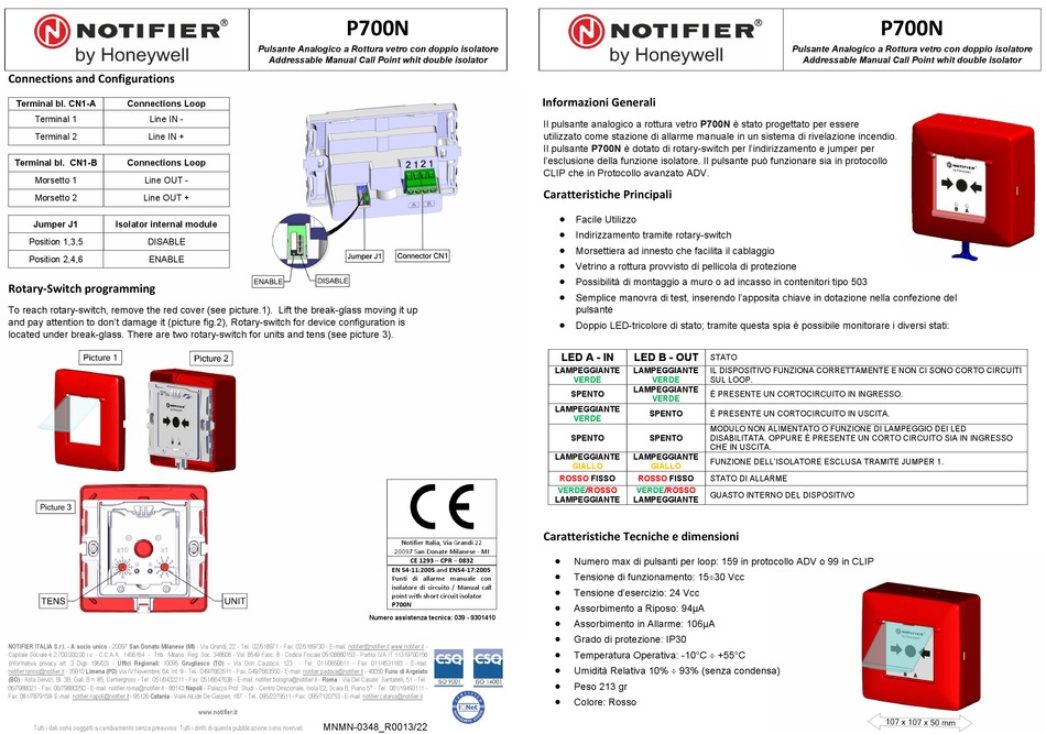 HONEYWELL NOTIFIER P700N QUICK START MANUAL Pdf Download | ManualsLib