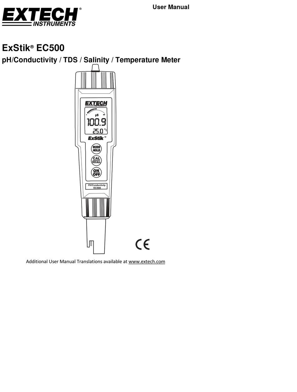 EXTECH INSTRUMENTS EXSTIK EC505 USER MANUAL Pdf Download | ManualsLib