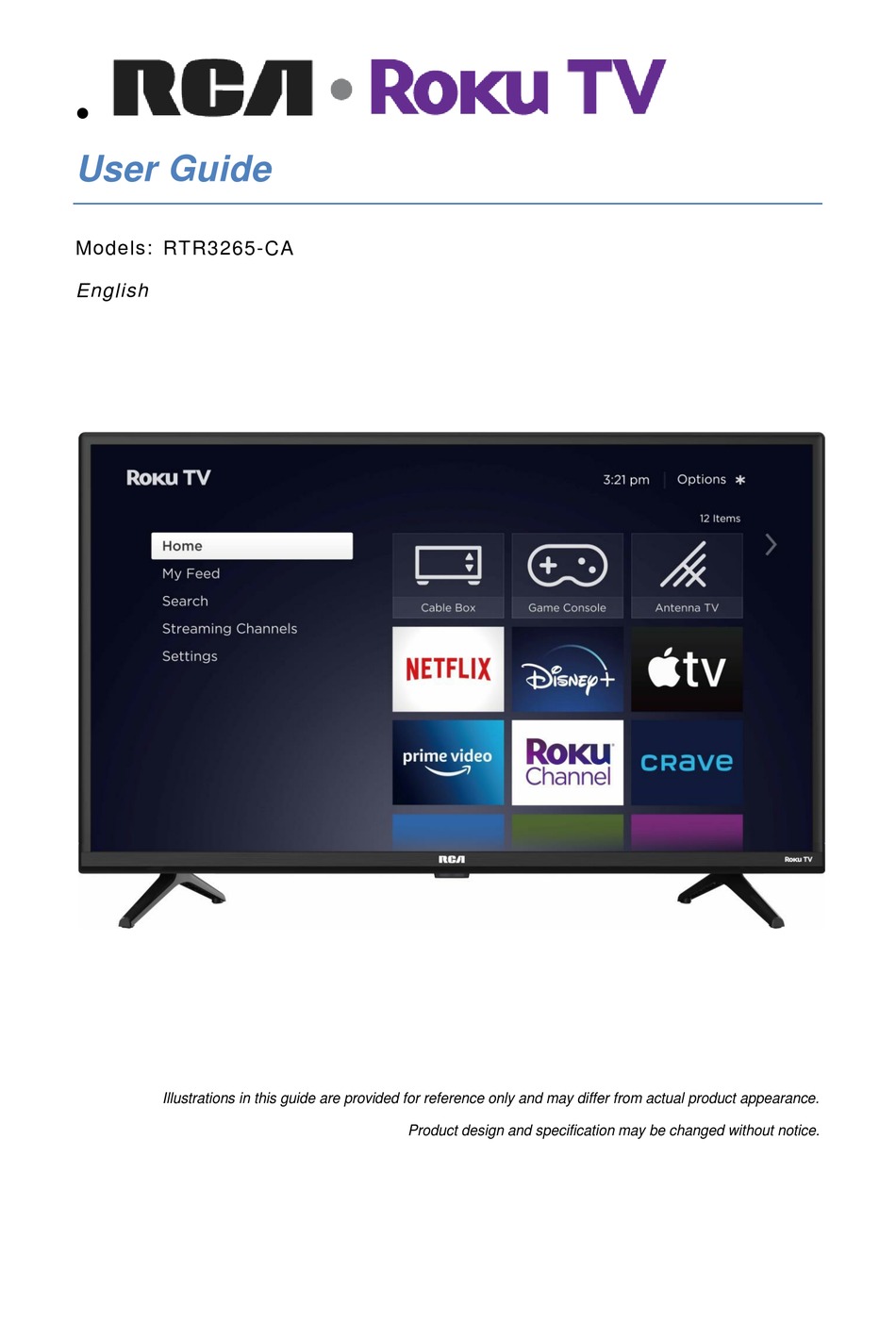 RCA ROKU TV RTR3265 CA USER MANUAL Pdf Download ManualsLib