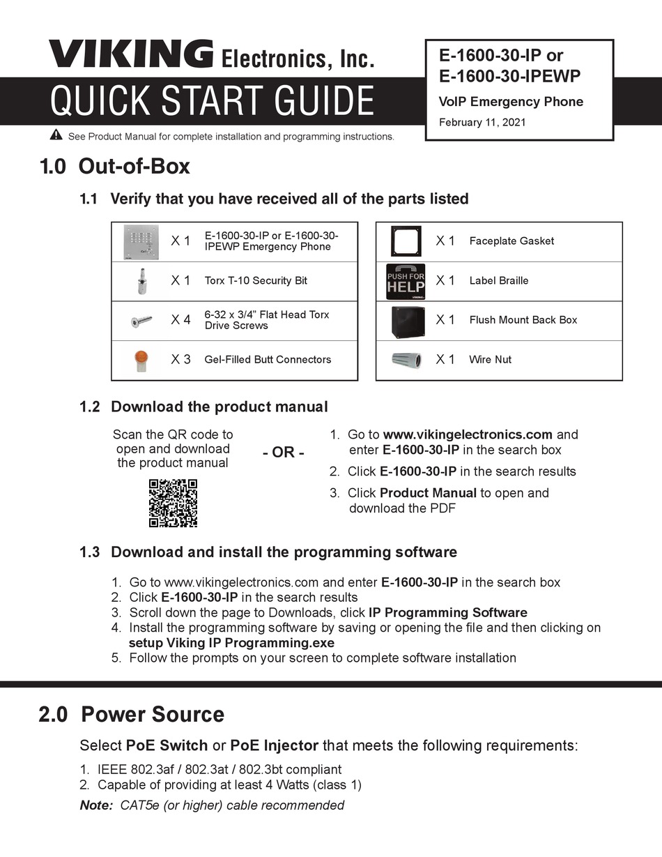 VIKING E160030IPEWP QUICK START MANUAL Pdf Download ManualsLib